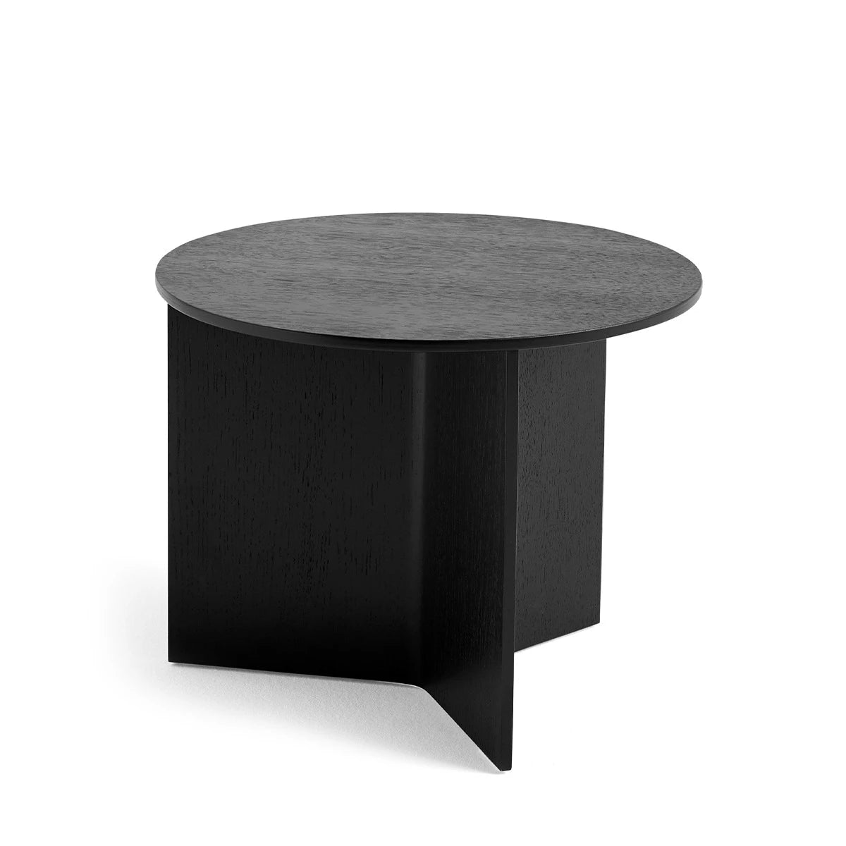 Slit Table Wood Round Black - view 1