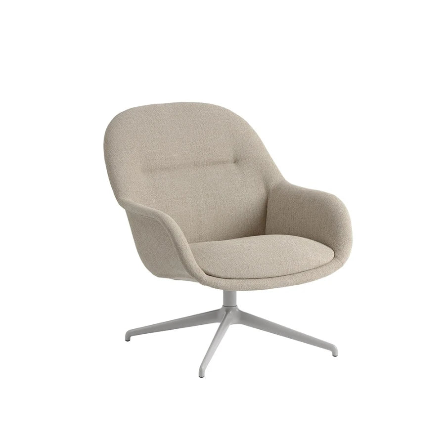Fiber Lounge Armchair Swivel Grey/Ecriture240 - view 1