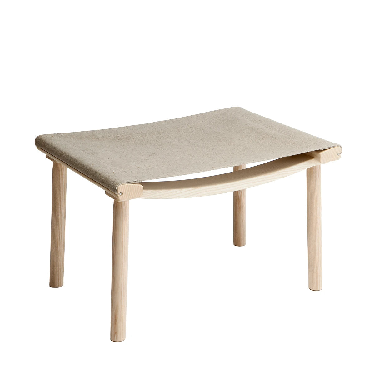 December Ottoman Stool Ash And Canvas - view 1