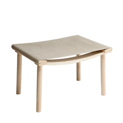 December Ottoman Stool Ash And Canvas - view 1