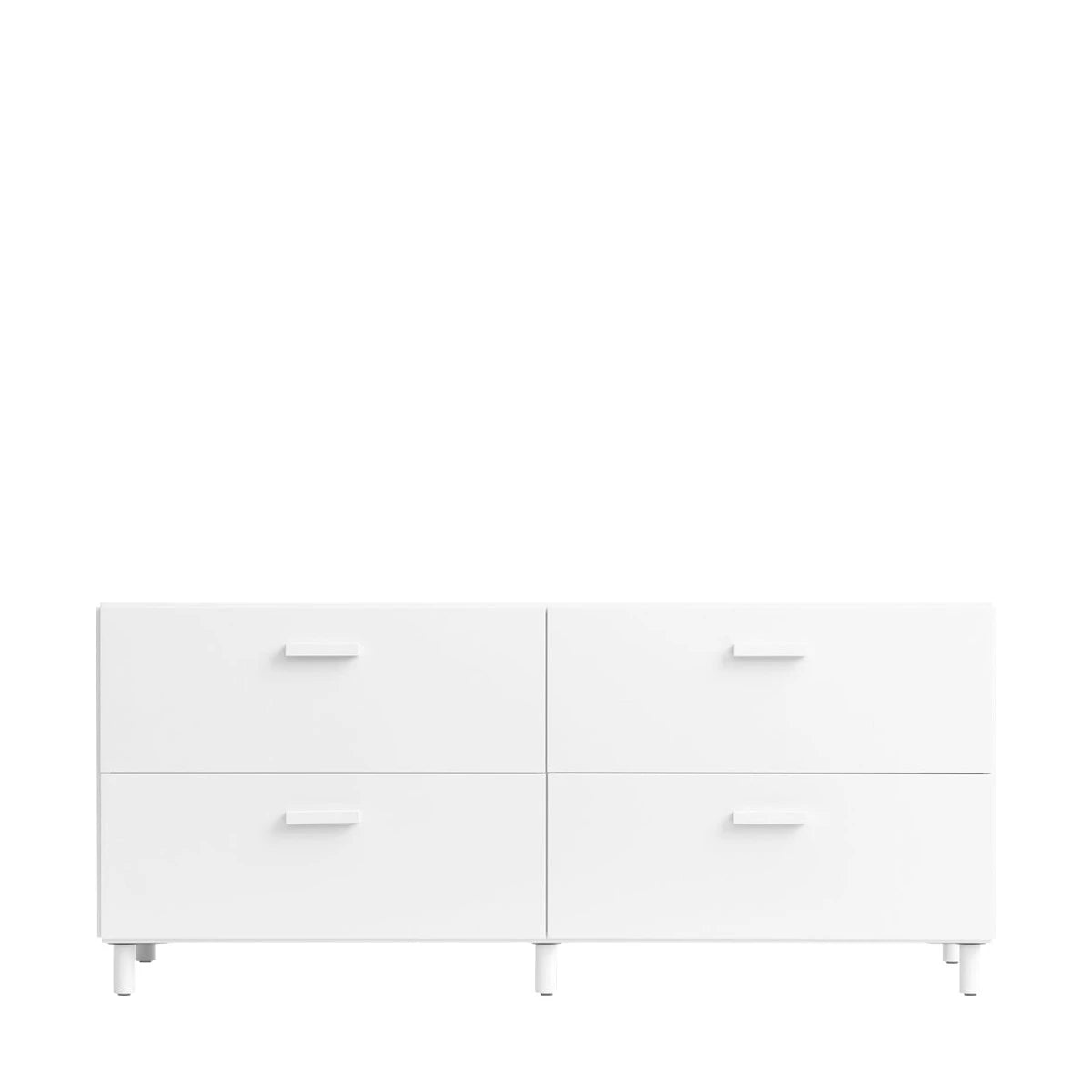 Relief Chest of drawers low white - leg - view 1