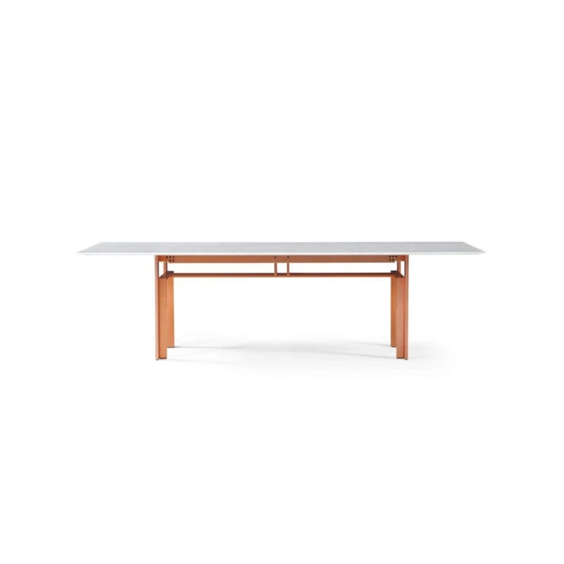 Doge 220 Table - Polished Coppered Aluminium Base / Float Glass Top - view 1