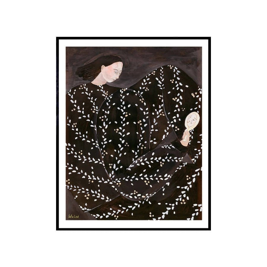 The Poster Club Sofia Lind Mirror Mirror Black Aluminum Frame 400 x 500 - view 1