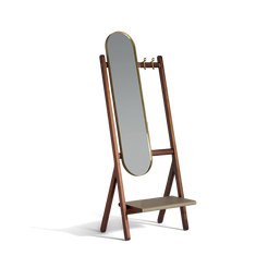 Ren Standing Mirror with Hangers - view 1