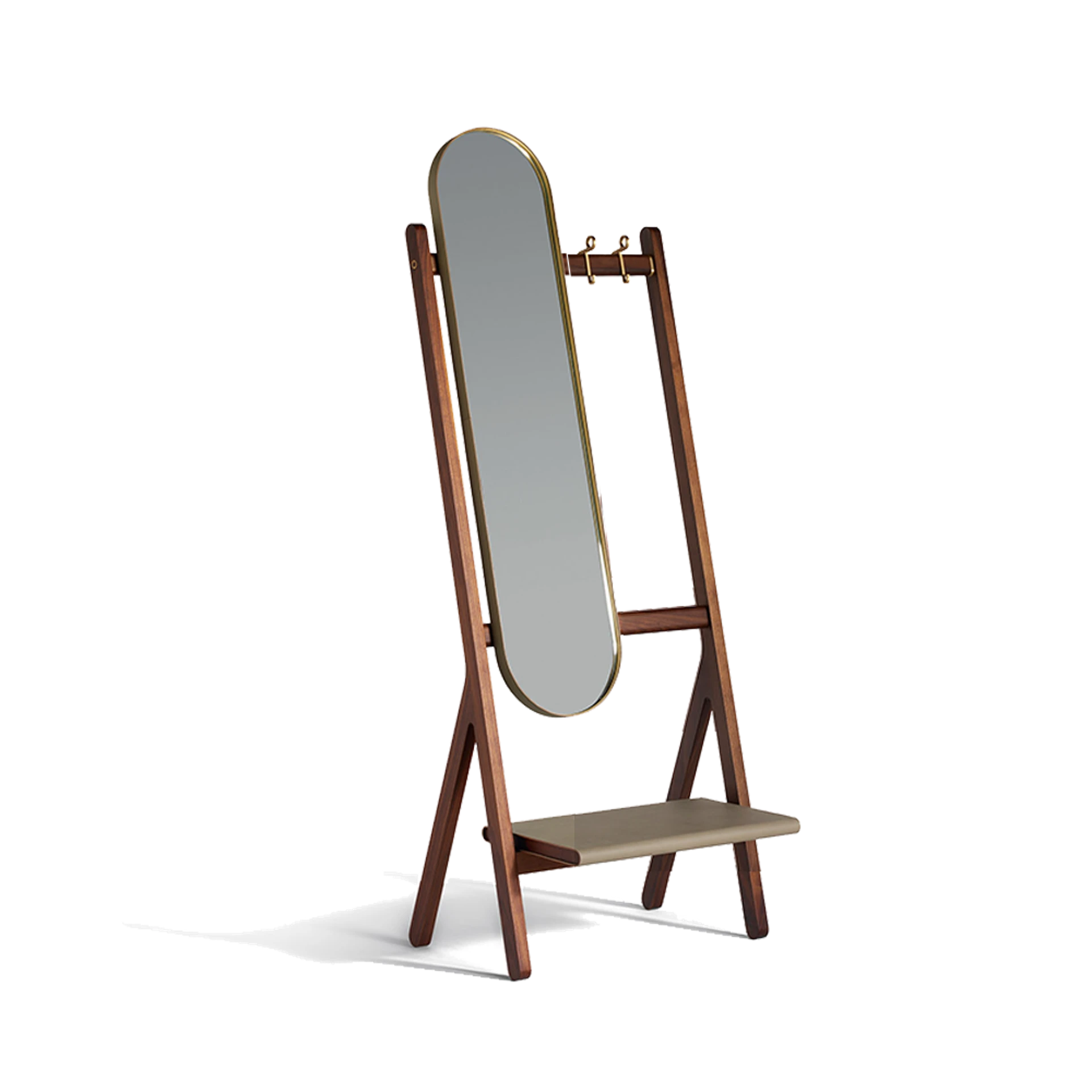Ren Standing Mirror with Hangers - view 1