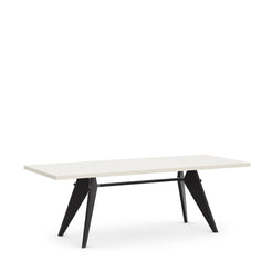 EM Table 220 x 90 Ivory HPL-Black - view 1