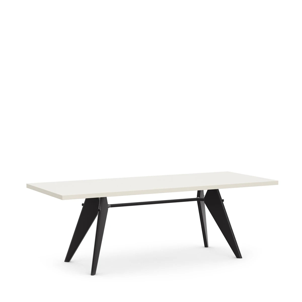 EM Table 220 x 90 Ivory HPL-Black - view 1