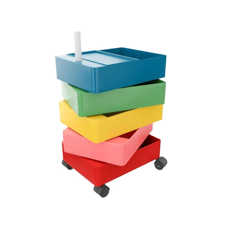 360° Container 5 Drawer Multi Colour C Mobile Trolley Storage - view 1