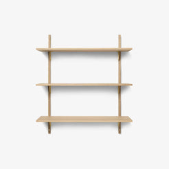 Sector Shelf T/W Natural Oak/Brass - view 1