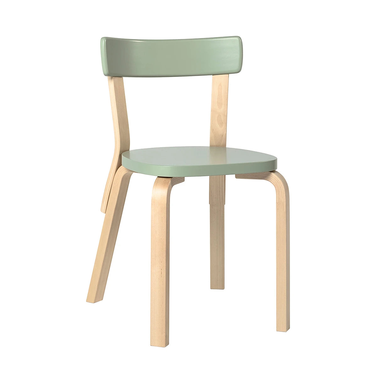 Chair 69 2 Heights Green Lacquered-Birch - view 1