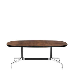 Eames Conference Table Oval Walnut-Black-Aluminum Segmented Base - view 1