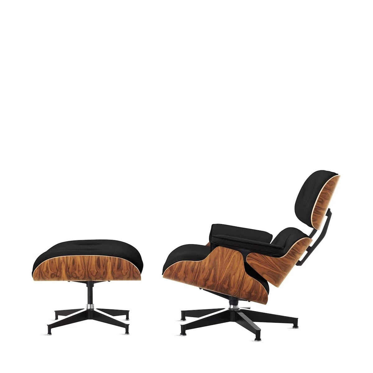 Eames Lounge Chair & Ottoman (Tall / Santos Palisander-Obsidian) - view 1