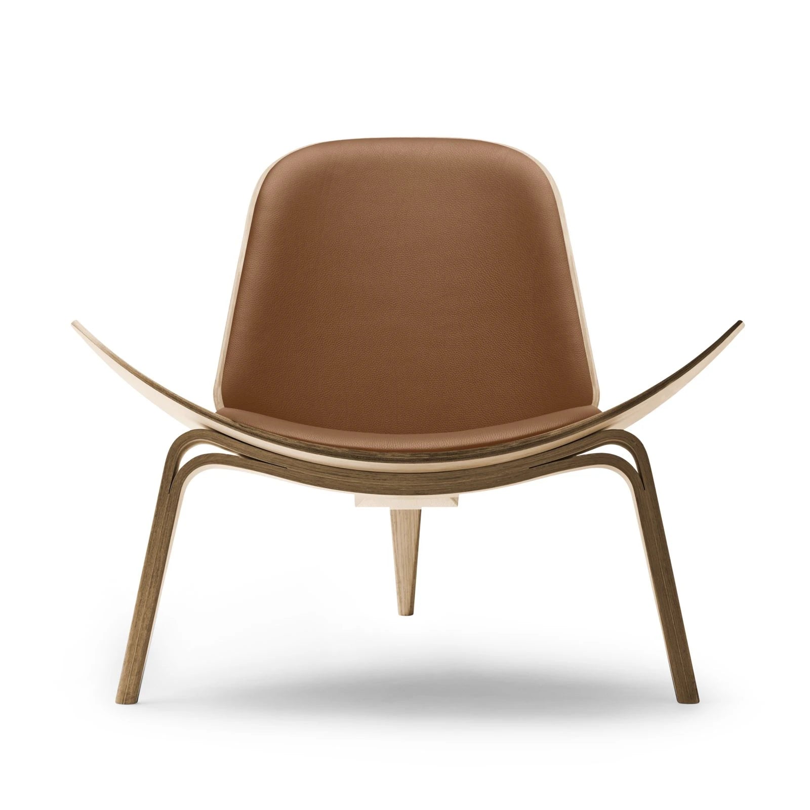 CH07 Oak Oil Milk Brown C Lounge Chair - view 1