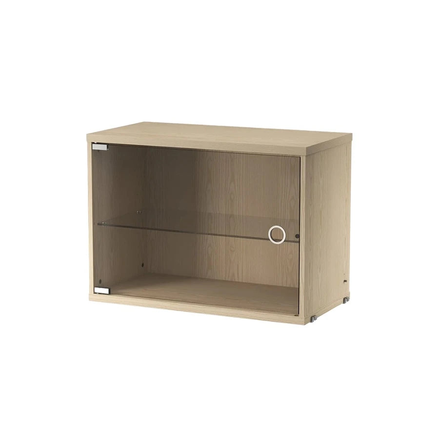 String System Display Cabinet Swing Door 58 Ash - view 1