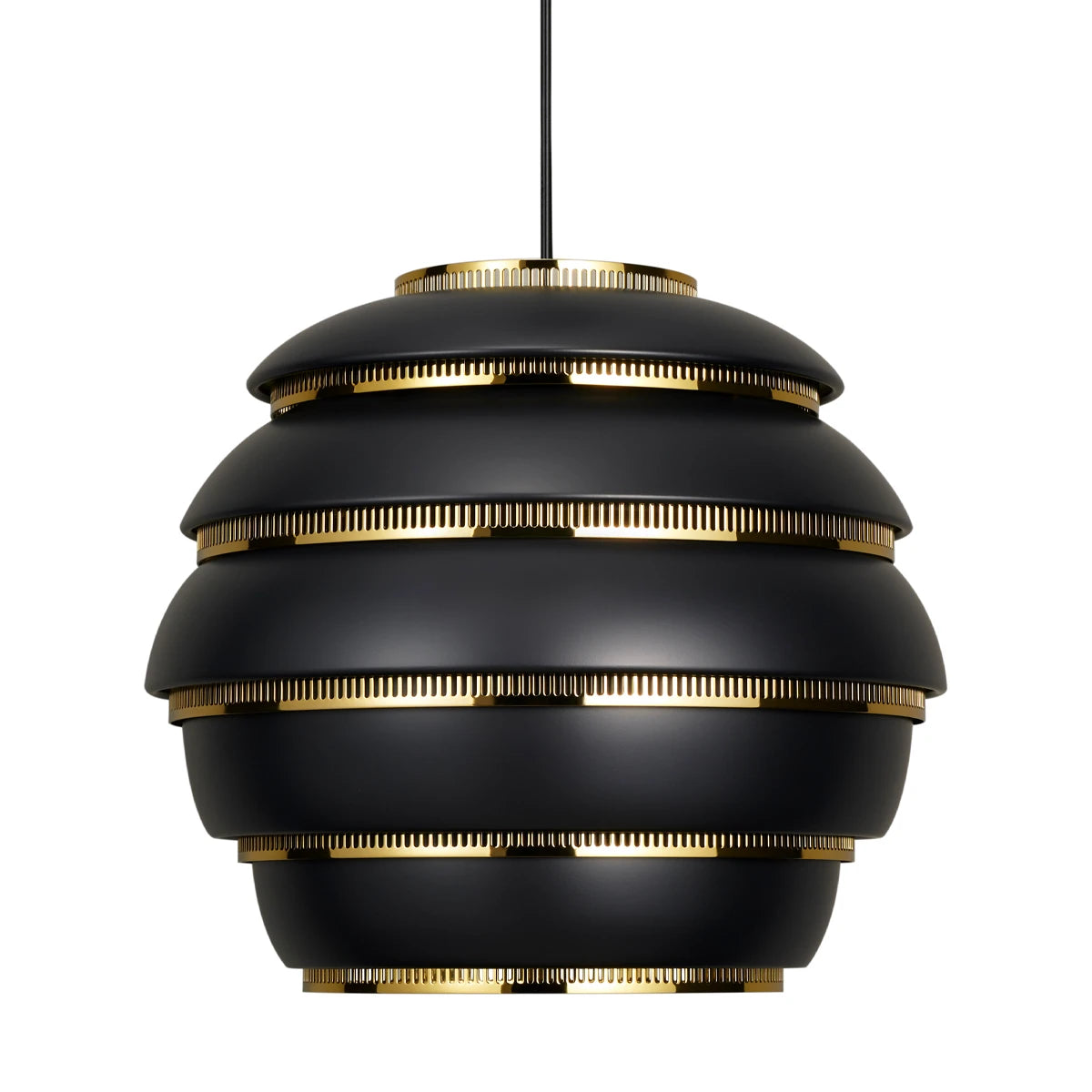 A331 BEEHIVE Pendant Brass-Black Aluminium - view 1