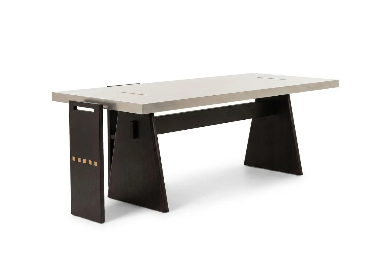 Steel Top Dining Table - view 1