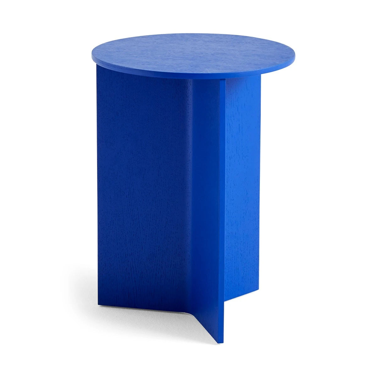 Slit Table Wood Round High Vivid Blue - view 1