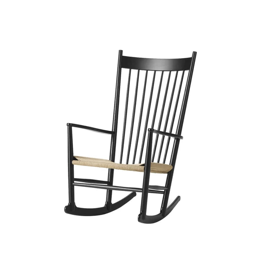 J16 Rocking Lounge Chair 16000 Oak Black Lacquered - view 1