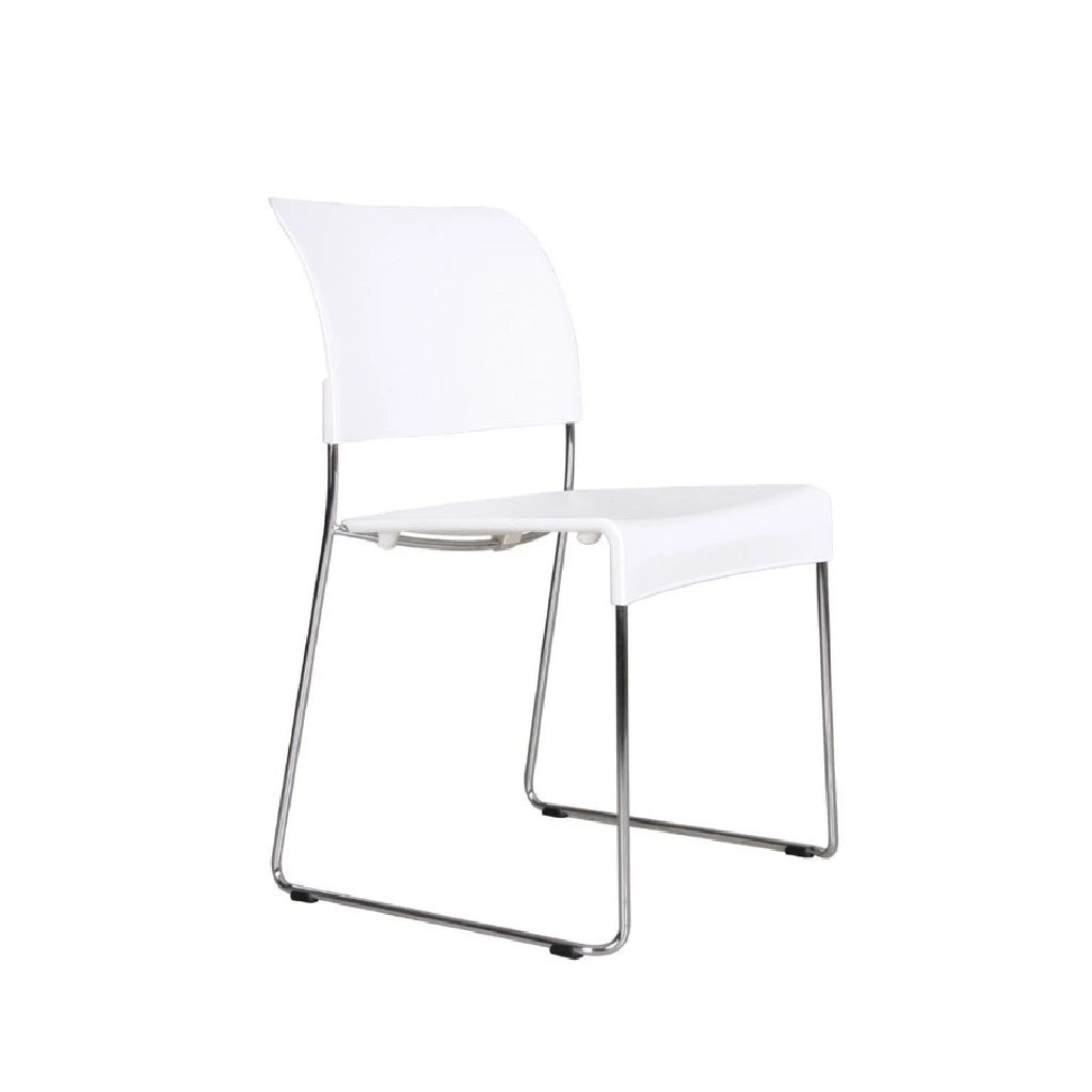 Sim Chair White Chrome Dining Chair - view 1