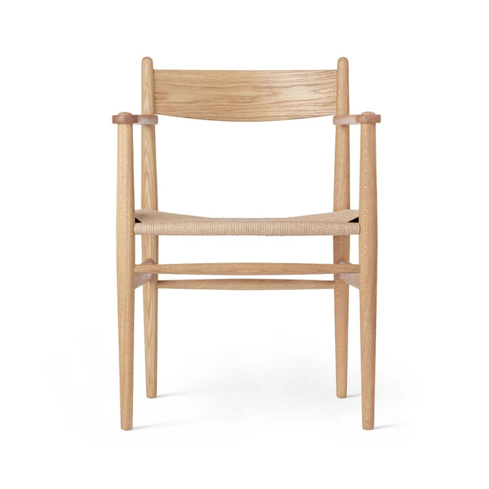 CH37 Oak Oil Paper Cord Natural Dining Chair - view 1
