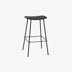 Fiber Bar Stool Without Backrest Black - view 1