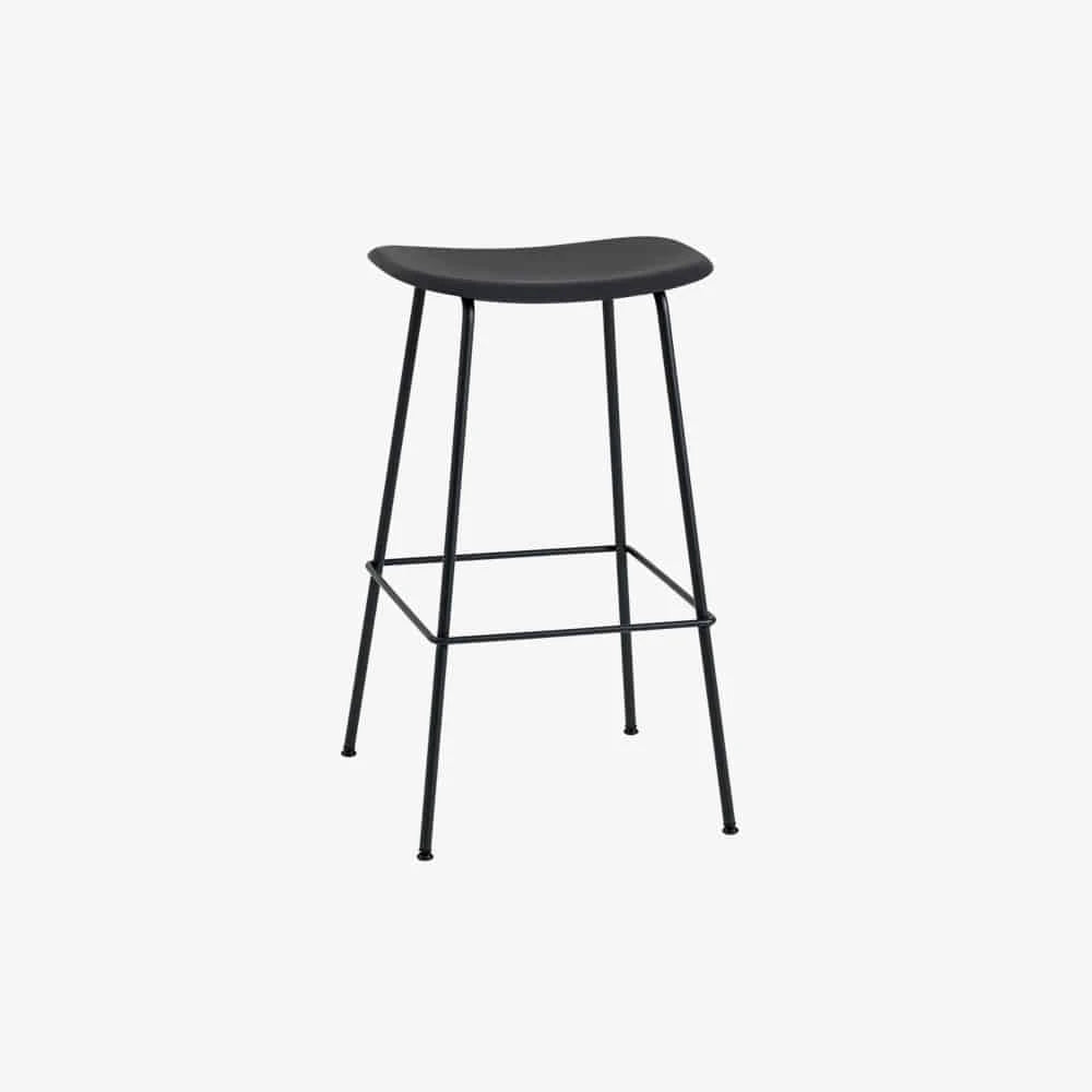Fiber Bar Stool Without Backrest Black - view 1