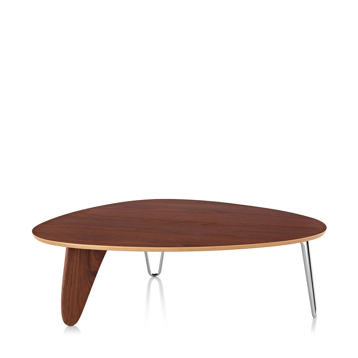 Noguchi Rudder Table Walnut - Chrome - view 1