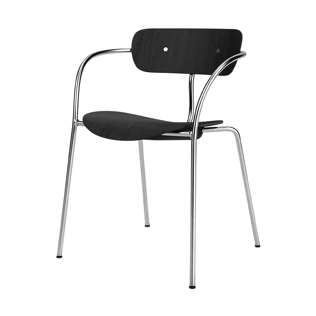 Pavilion Armchair AV2 Black Oak-Chrome - view 1