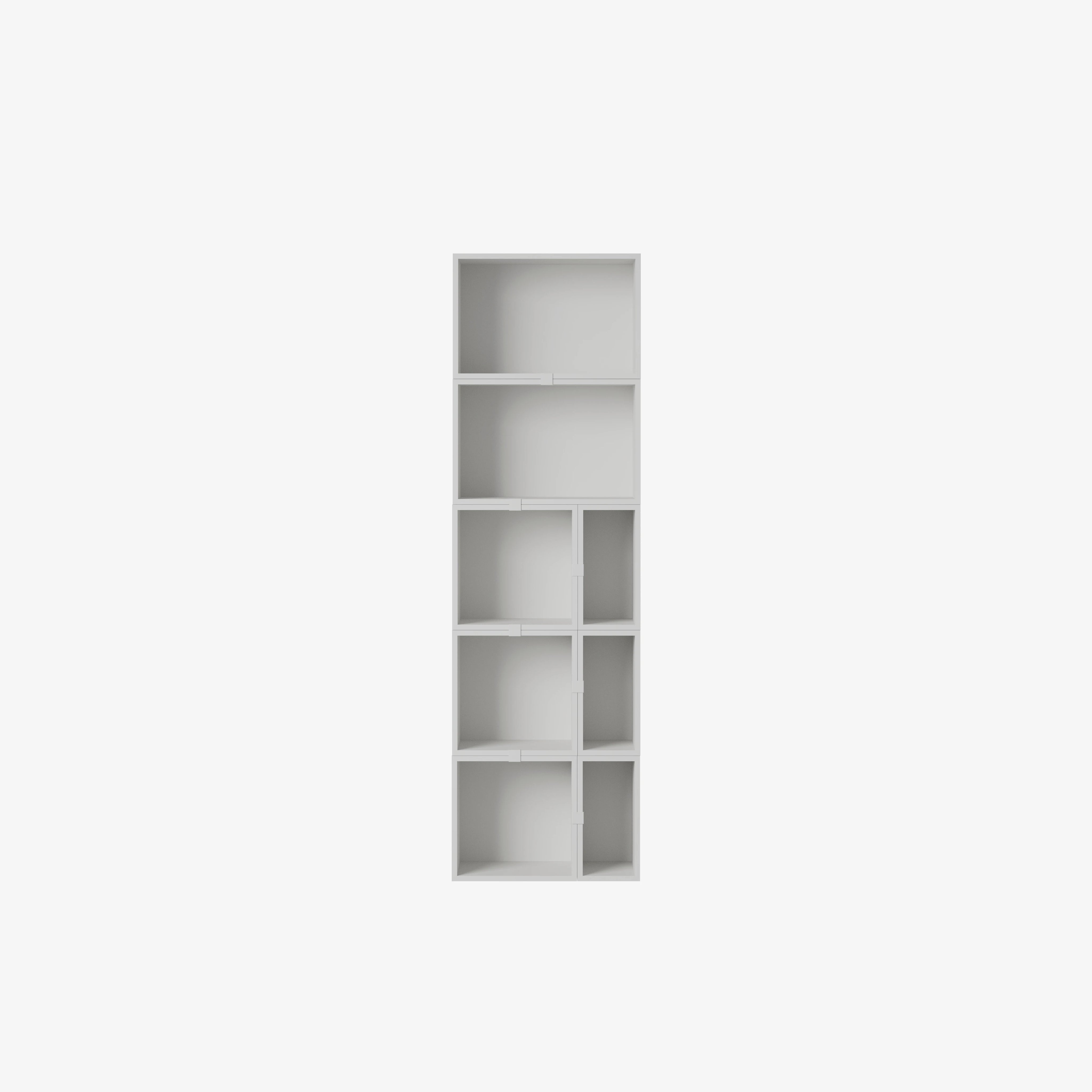 Stacked Storage System Bookcase Config.7 Grey - view 1