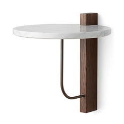 Corbel Shelf Carrara Marble-Dark Stained Oak - view 1
