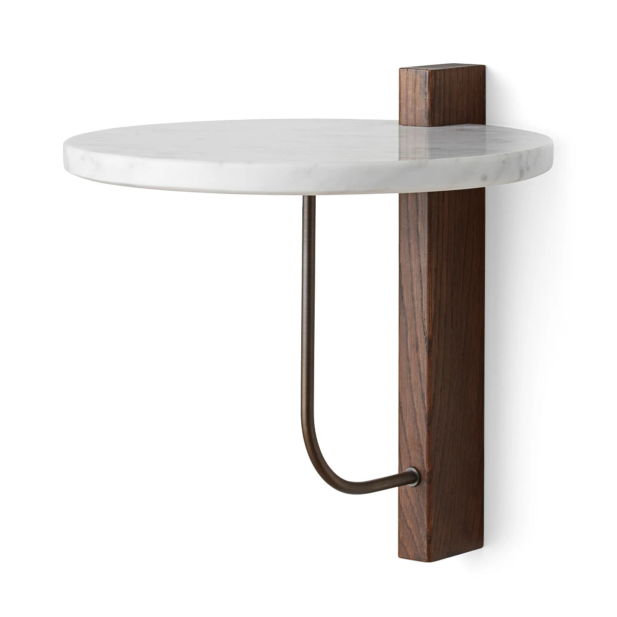 Corbel Shelf Carrara Marble-Dark Stained Oak - view 1