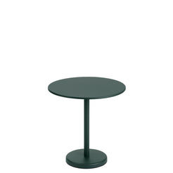 Linear Steel Cafe Table Dark Green 700 - view 1