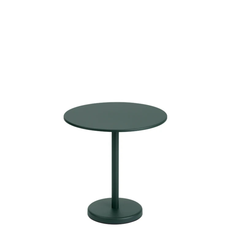 Linear Steel Cafe Table Dark Green 700 - view 1