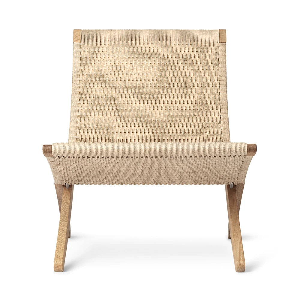 MG501 Oak Oil Paper Cord Lounge Chair - view 1