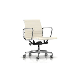Eames Aluminum Group Management Chair (Ivory Leather) - view 1
