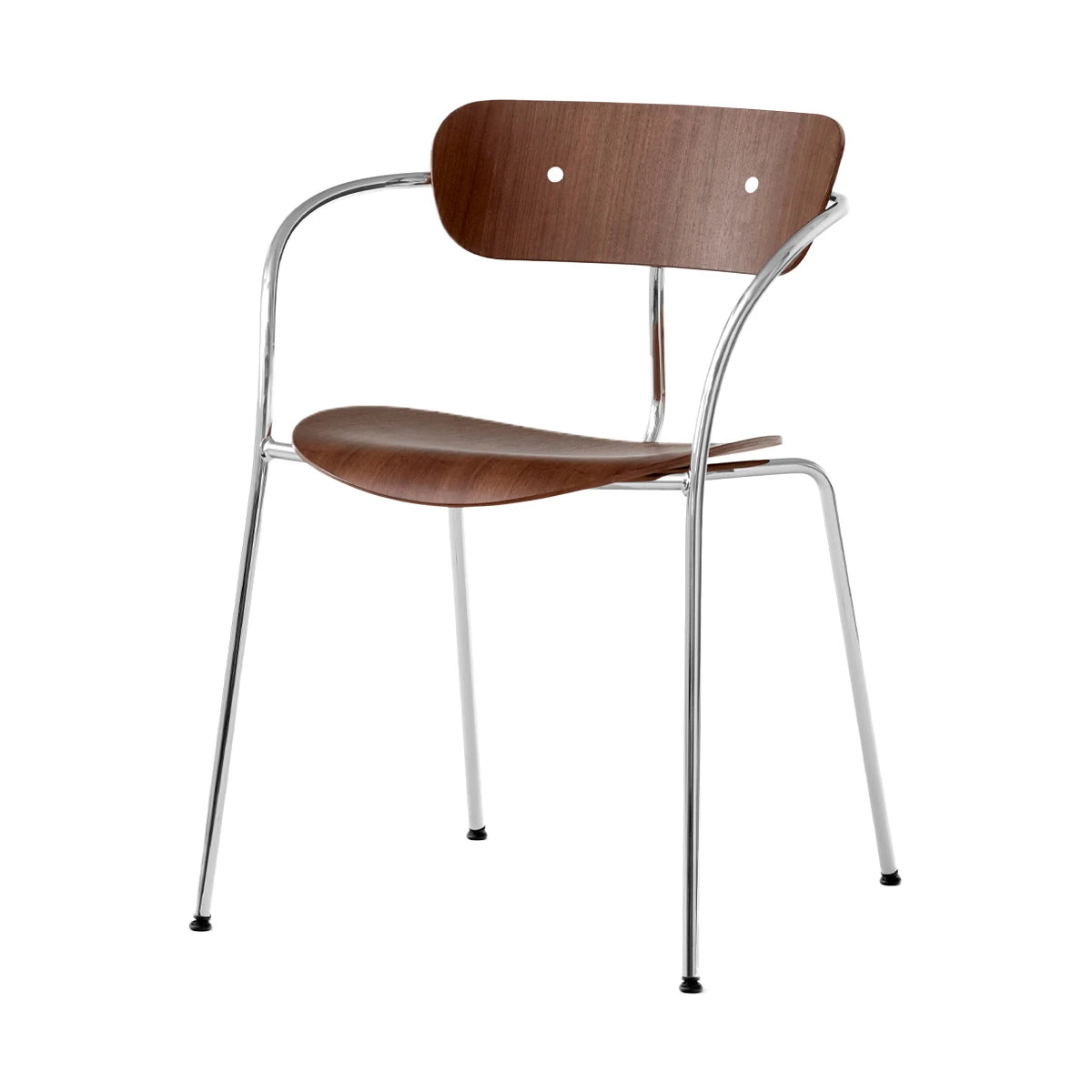 Pavilion Armchair AV2 Walnut-Chrome - view 1