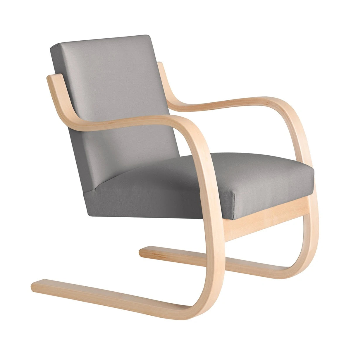 402 Armchair Birch Mello Pebble Grey - view 1