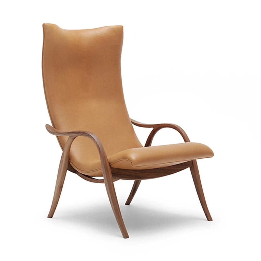 FH429 Camel Leather Lounge Chair - view 1
