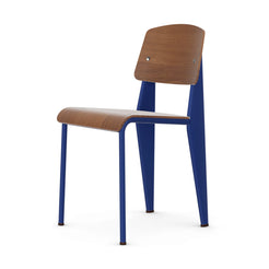 Standard Chair Walnut-Prouvé Bleu Marcoule - view 1