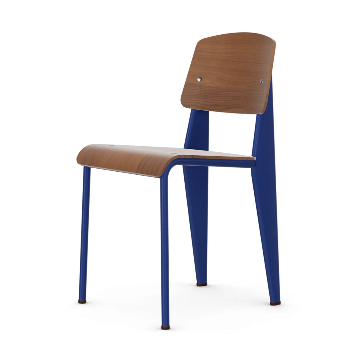 Standard Chair Walnut-Prouvé Bleu Marcoule - view 1