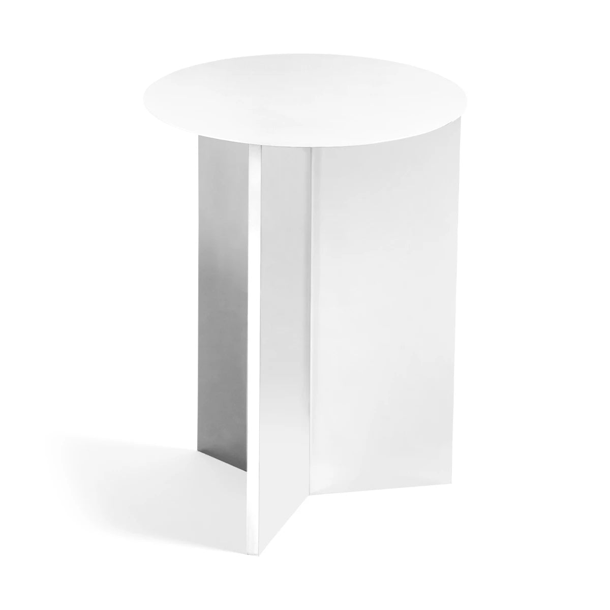 Slit Table Round High Metal White - view 1
