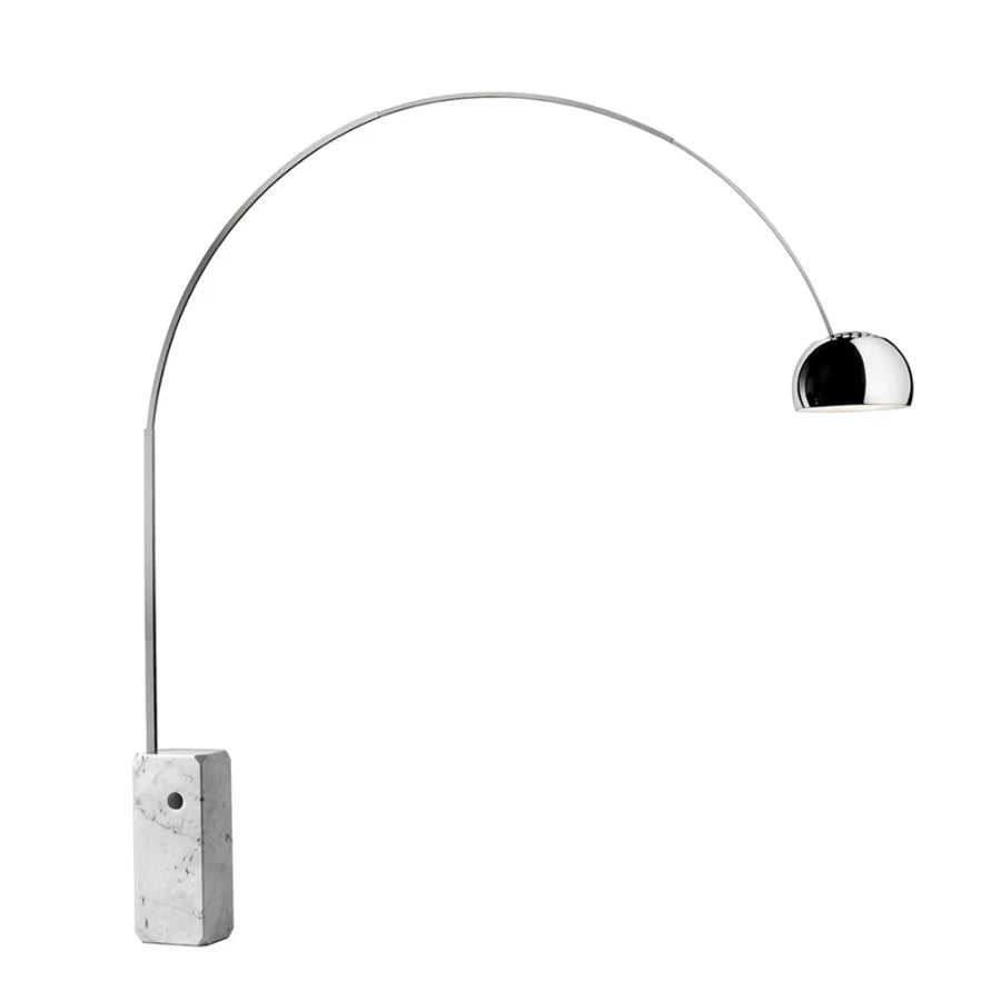Arco Asta Corta Floor Lamp Marble - view 1