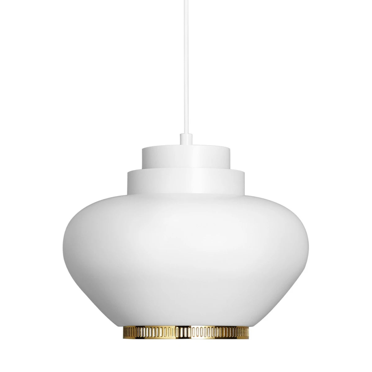 A333 Turnip Pendant White-Brass - view 1