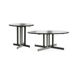 Nell Glass Coffee Table Set (Low Ø480 + High Ø850) - view 1