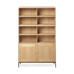 FK63 Bookcase System Oak Oil Black Steel - view 1