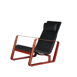 Cite Premium Leather F Black Japanese Red Lounge Chair - view 1