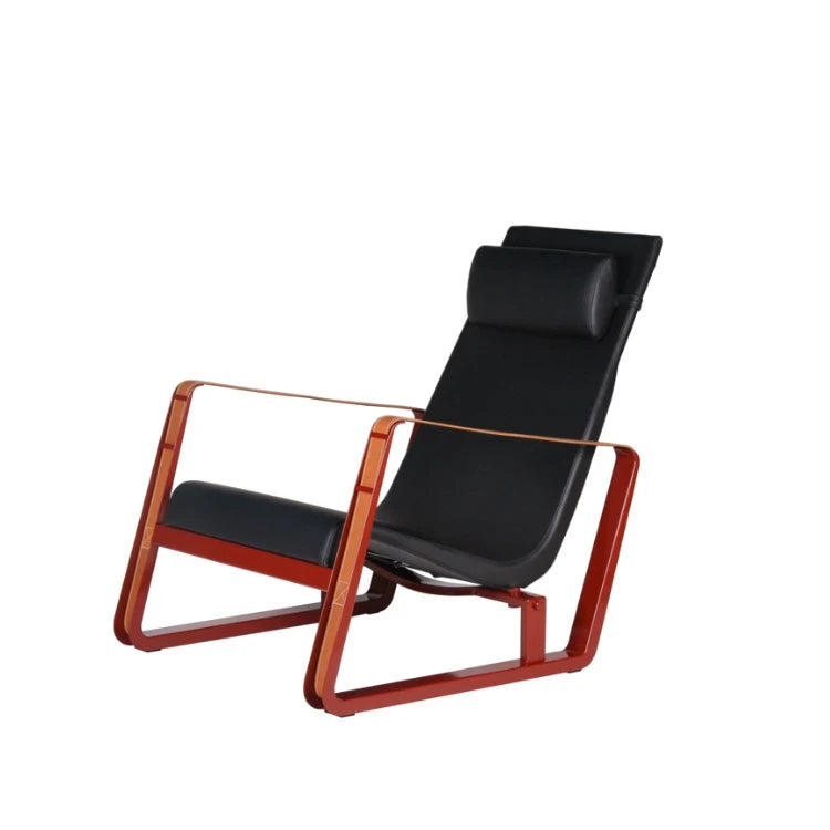 Cite Premium Leather F Black Japanese Red Lounge Chair - view 1