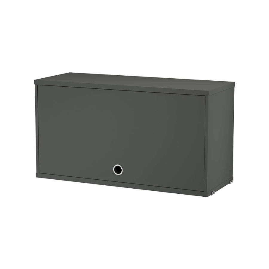 String System Cabinet Flip Door 78 Dark Grey - view 1
