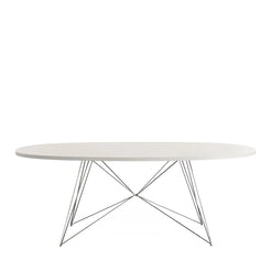 XZ3 Oval Table 200 White-Chrome - view 1