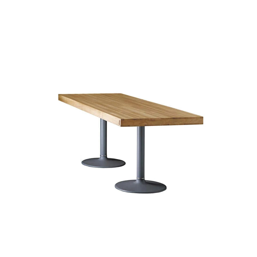 11 Table with Corolla Legs, Wooden Top - view 1